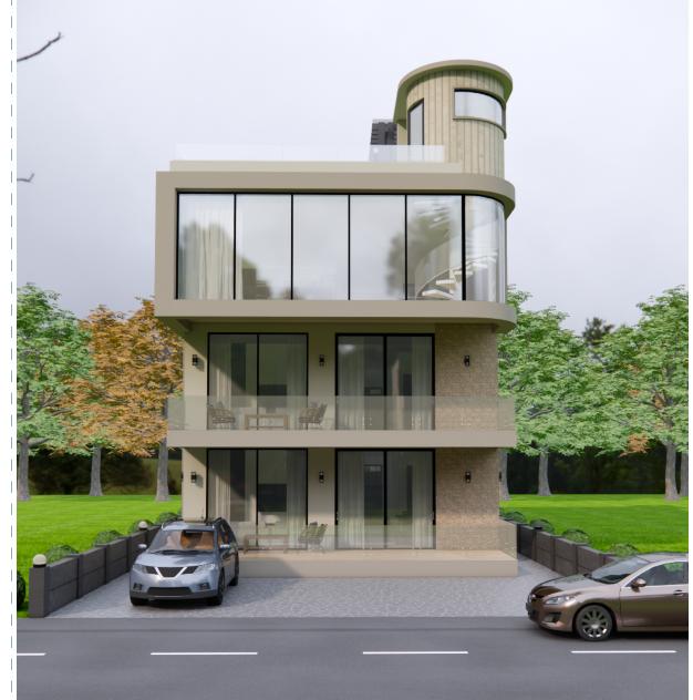Proposed three storey Residence on Plot no. 159, Block 'B' - Mikocheni, Kinondoni, Dar es salaam.