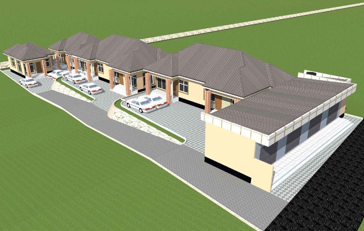 Proposed residential houses & shops to be built, on Plot No. 54282 at Mloganzila Ubungo, Municipality.